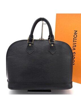 Louis Vuitton Epi Alma PM Handbag Noir Black Gold